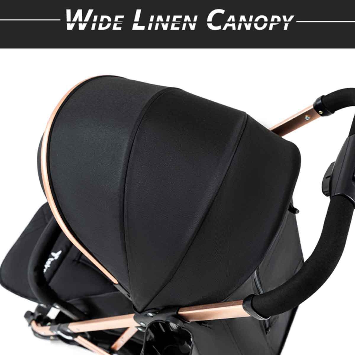 عربة أطفال تيكنوم بلاك إكسبلورر للسفر، للأطفال من عمر 0-2 سنوات