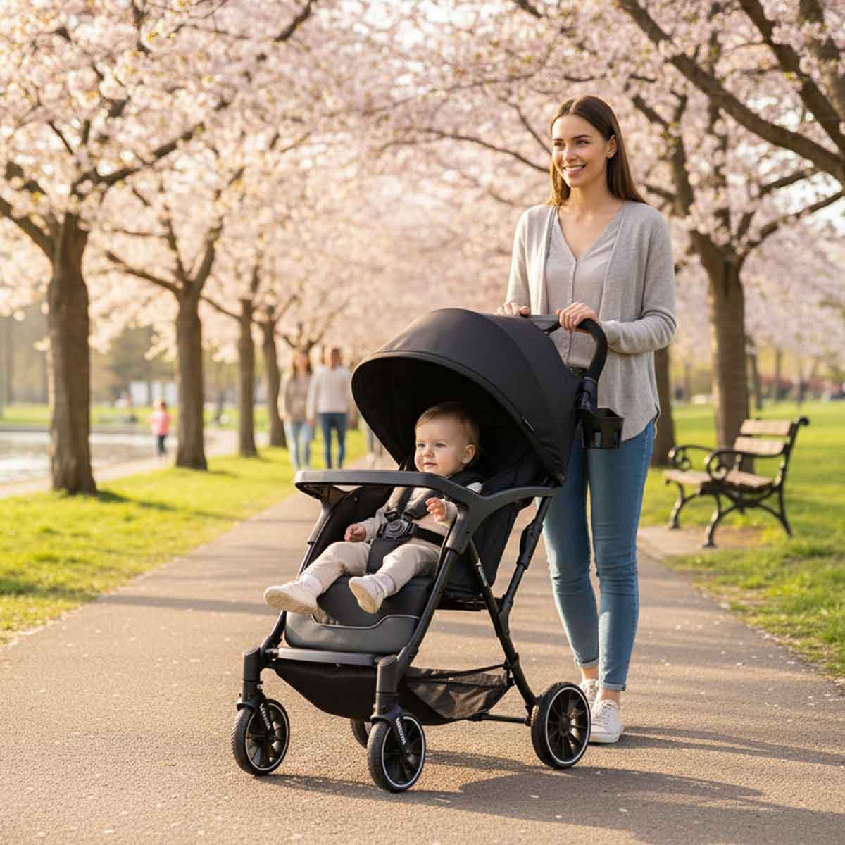 Teknum Black Flylite Stroller Toddler, 0-2 Years