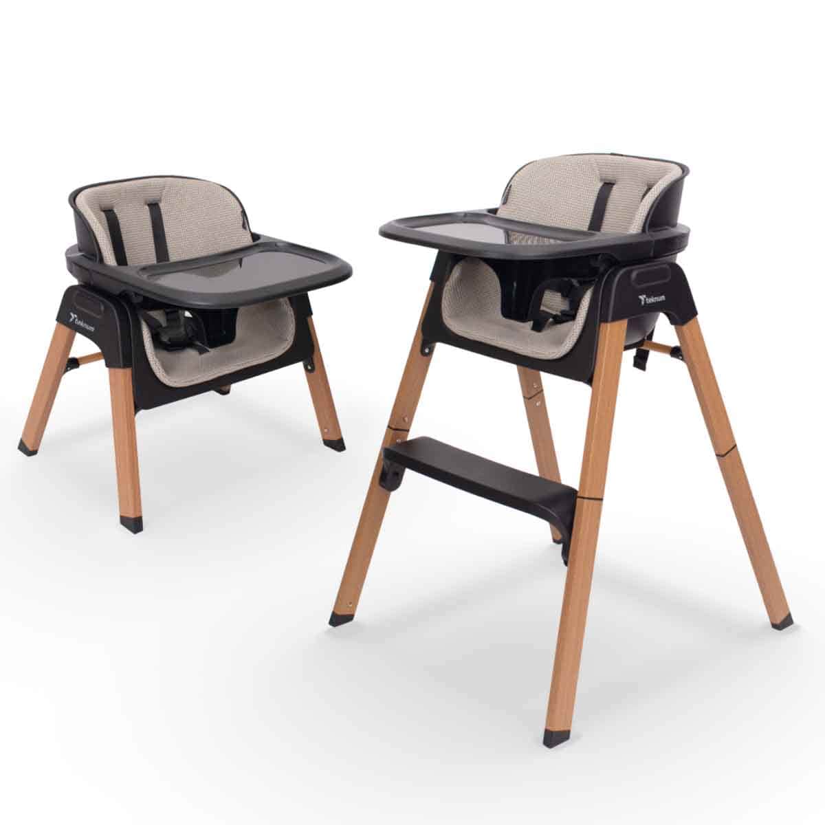 Teknum Black Luxuro High Chair Toddler, 0-2 Years