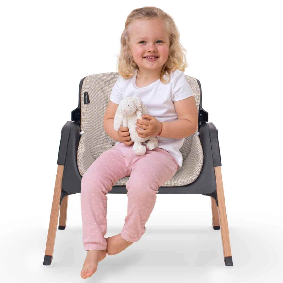 Teknum Black Luxuro High Chair Toddler, 0-2 Years