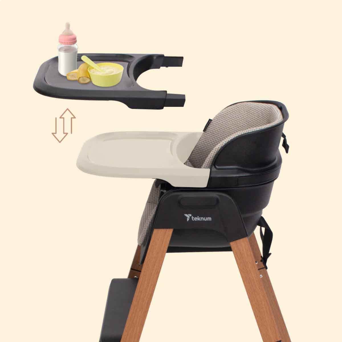 Teknum Black Luxuro High Chair Toddler, 0-2 Years