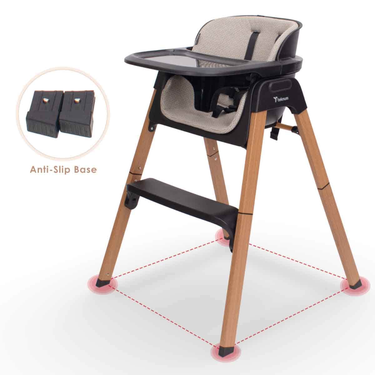 Teknum Black Luxuro High Chair Toddler, 0-2 Years