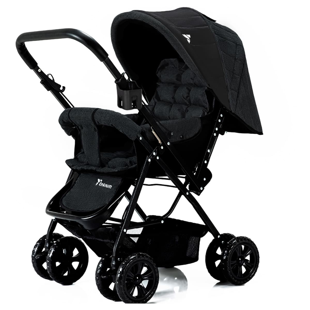 Teknum Black Reversible Look at Me Stroller Toddler, 0-2 Years