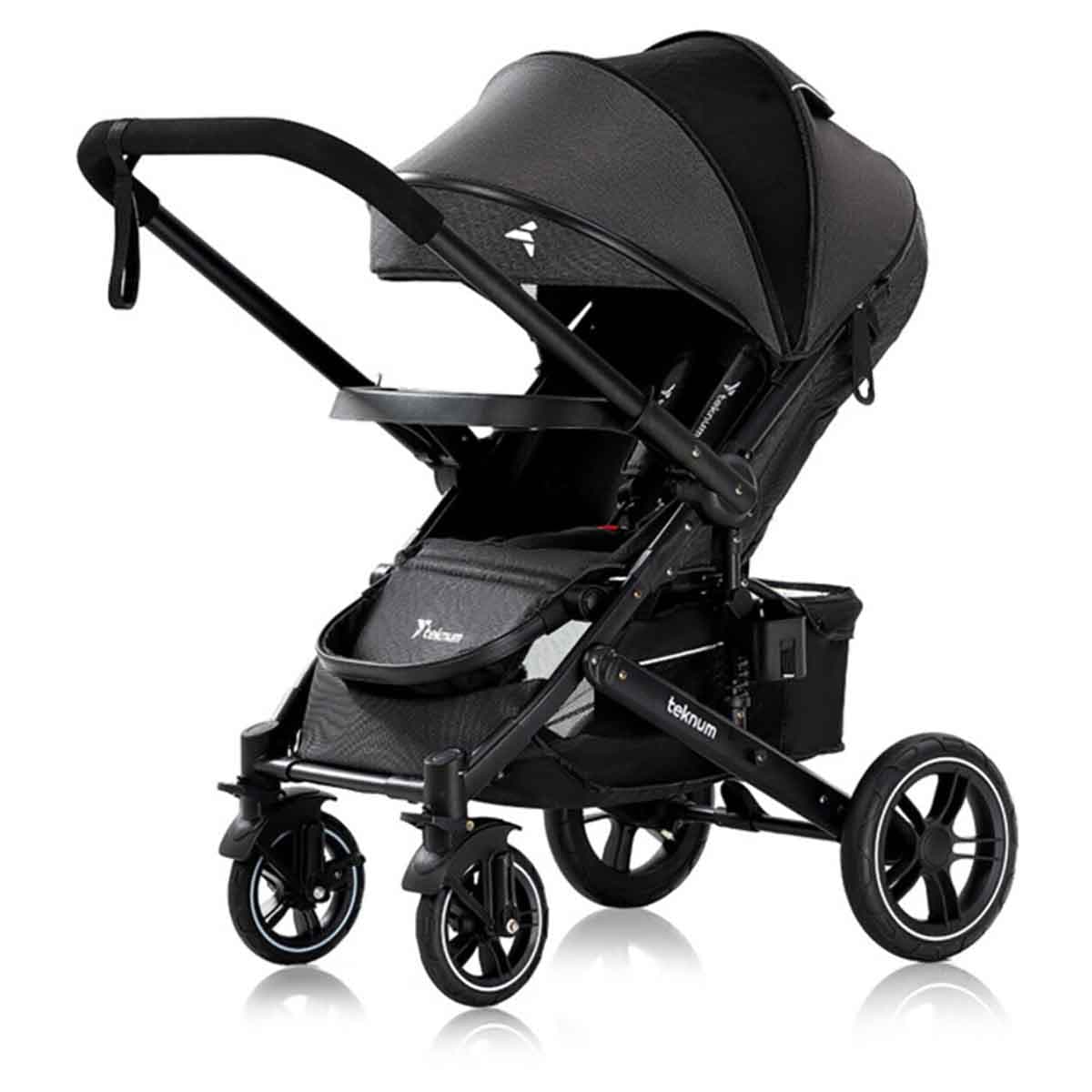 Teknum Black Reversible Moon Walk Stroller Toddler, 0-2 Years