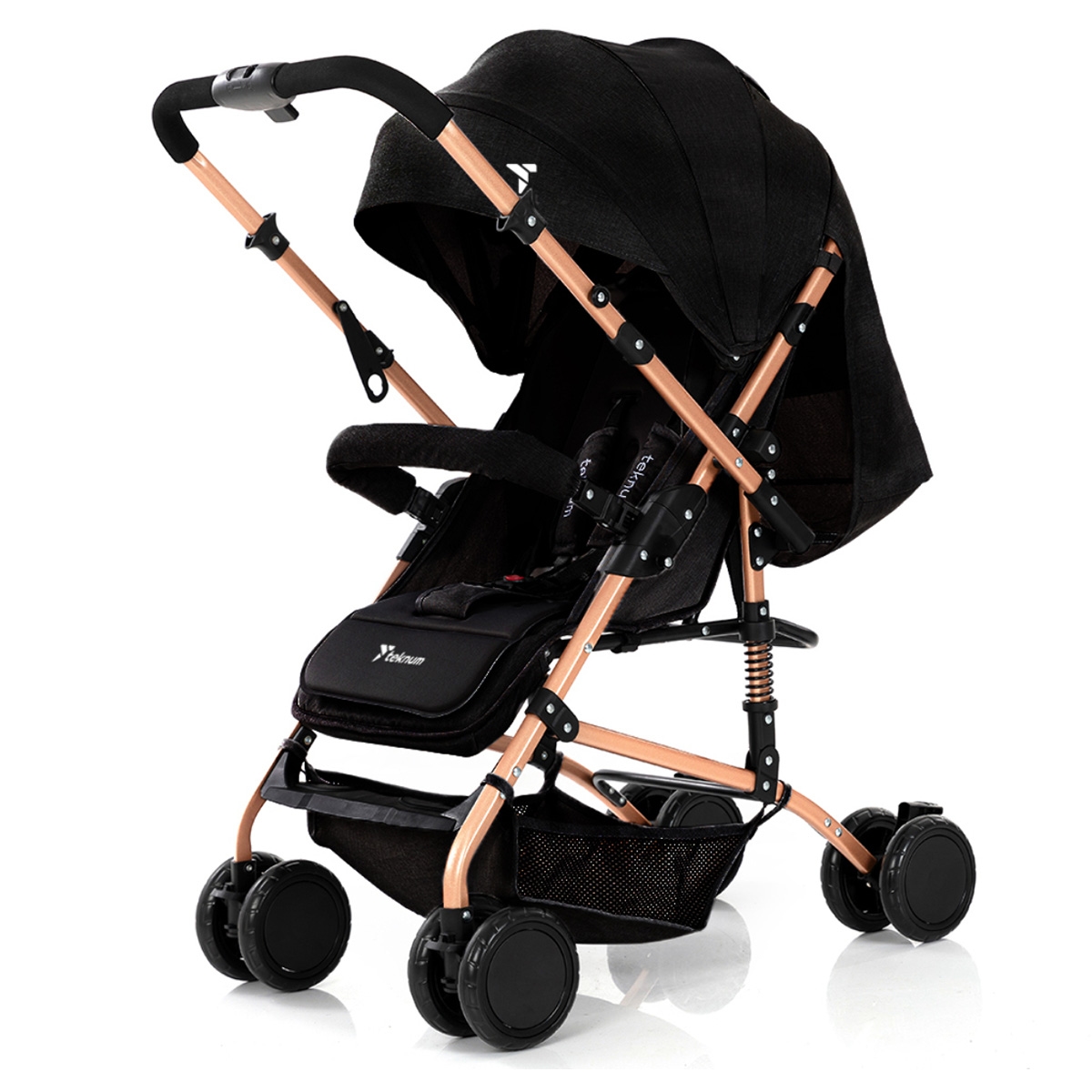 Teknum Black Reversible Trip Stroller Toddler, 0-2 Years