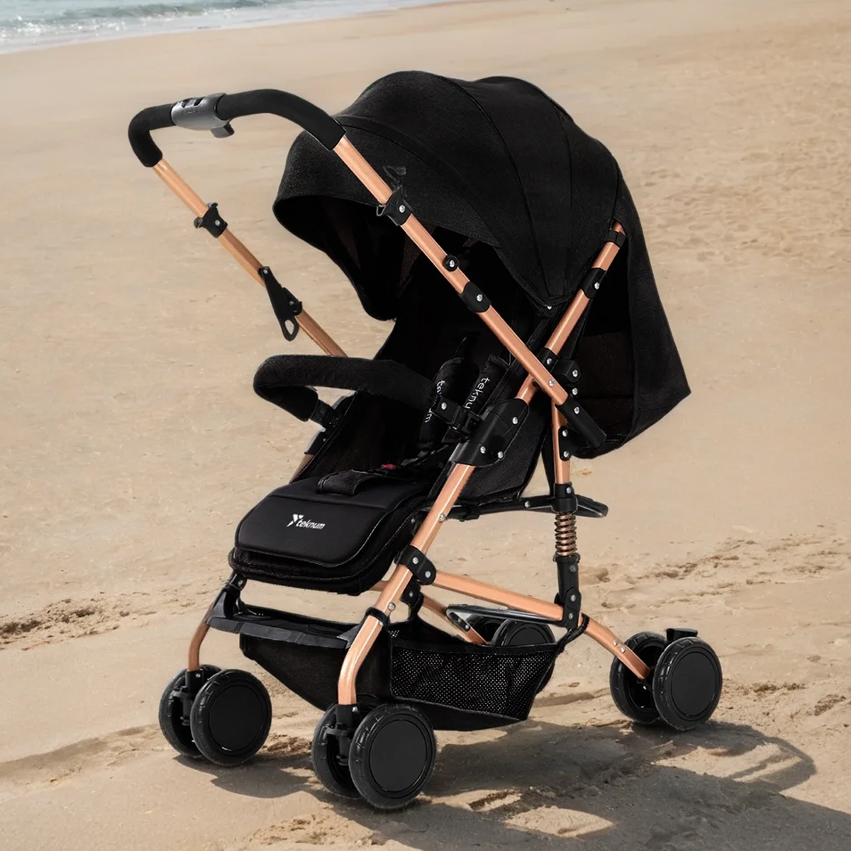 Teknum Black Reversible Trip Stroller Toddler, 0-2 Years