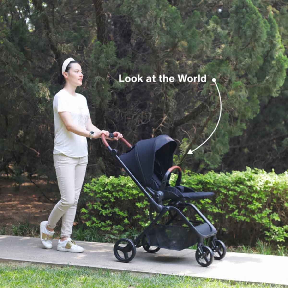 Teknum Black Stroll-1 Reversible Travel Stroller Toddler, 0-2 Years