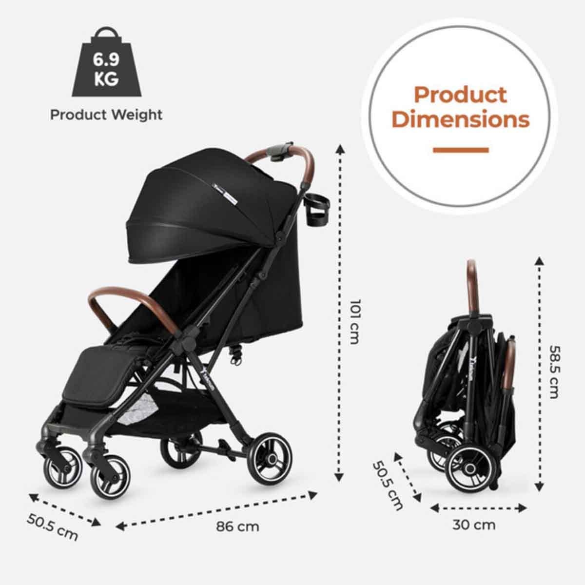 عربة أطفال تيكنوم بلاك ترافل إكسبلورر 2 قابلة للطي التلقائي، للأطفال من عمر 0-2 سنوات