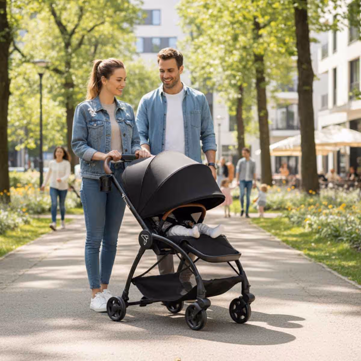 Teknum Black Travel Stroll 2 Stroller Toddler, 0-2 Years