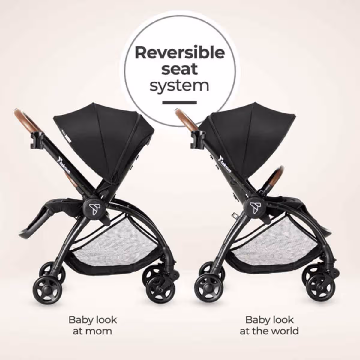 Teknum Black Travel Stroll 2 Stroller Toddler, 0-2 Years