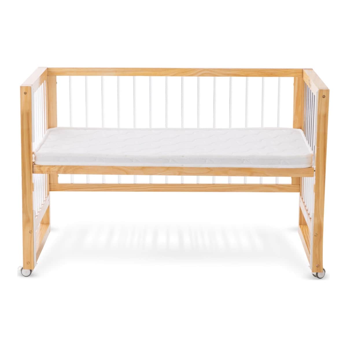 Teknum Brown Prism 4-in-1 Acrylic Convertible Crib with Mattress