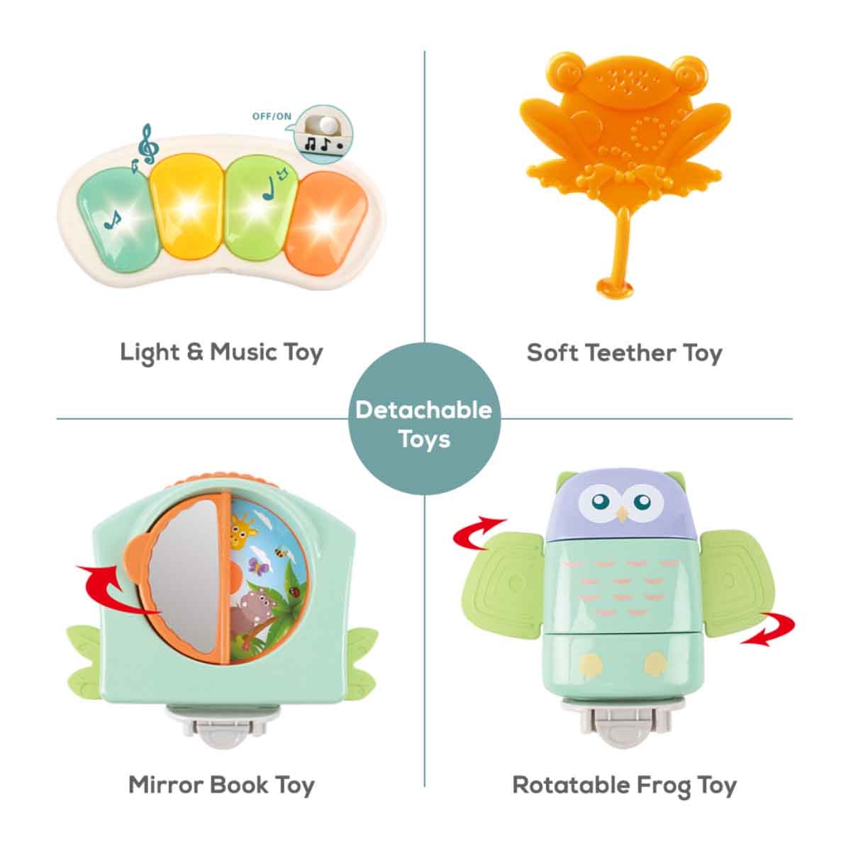 Teknum Butterfly 2-in-1 Dining Chair Toddler Play Seat with Pedal Piano Toddler, 0-2 Years