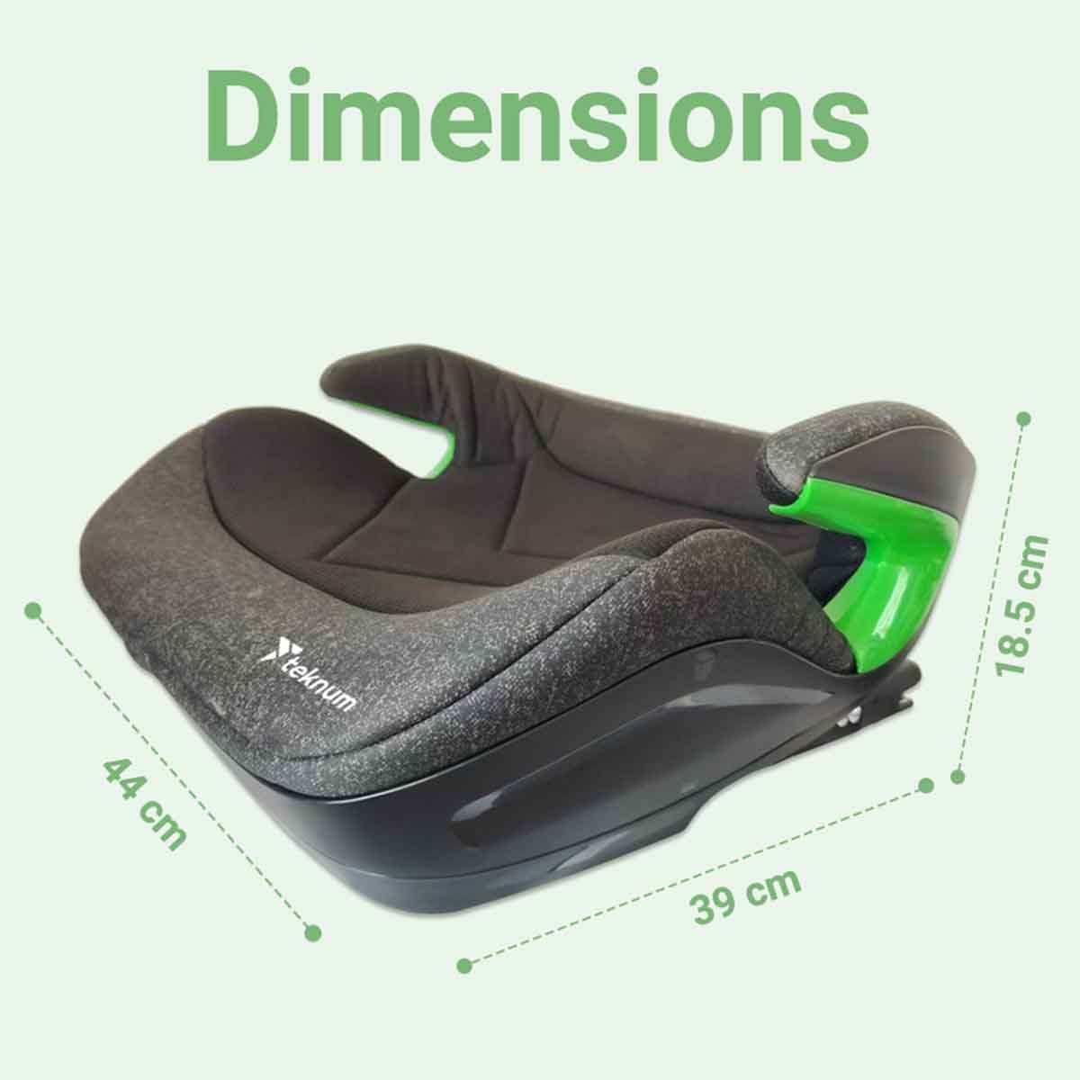 تيكنوم مقعد سيارة I-Size باللون الرمادي مع 4 وضعيات إمالة ونظام Isofix