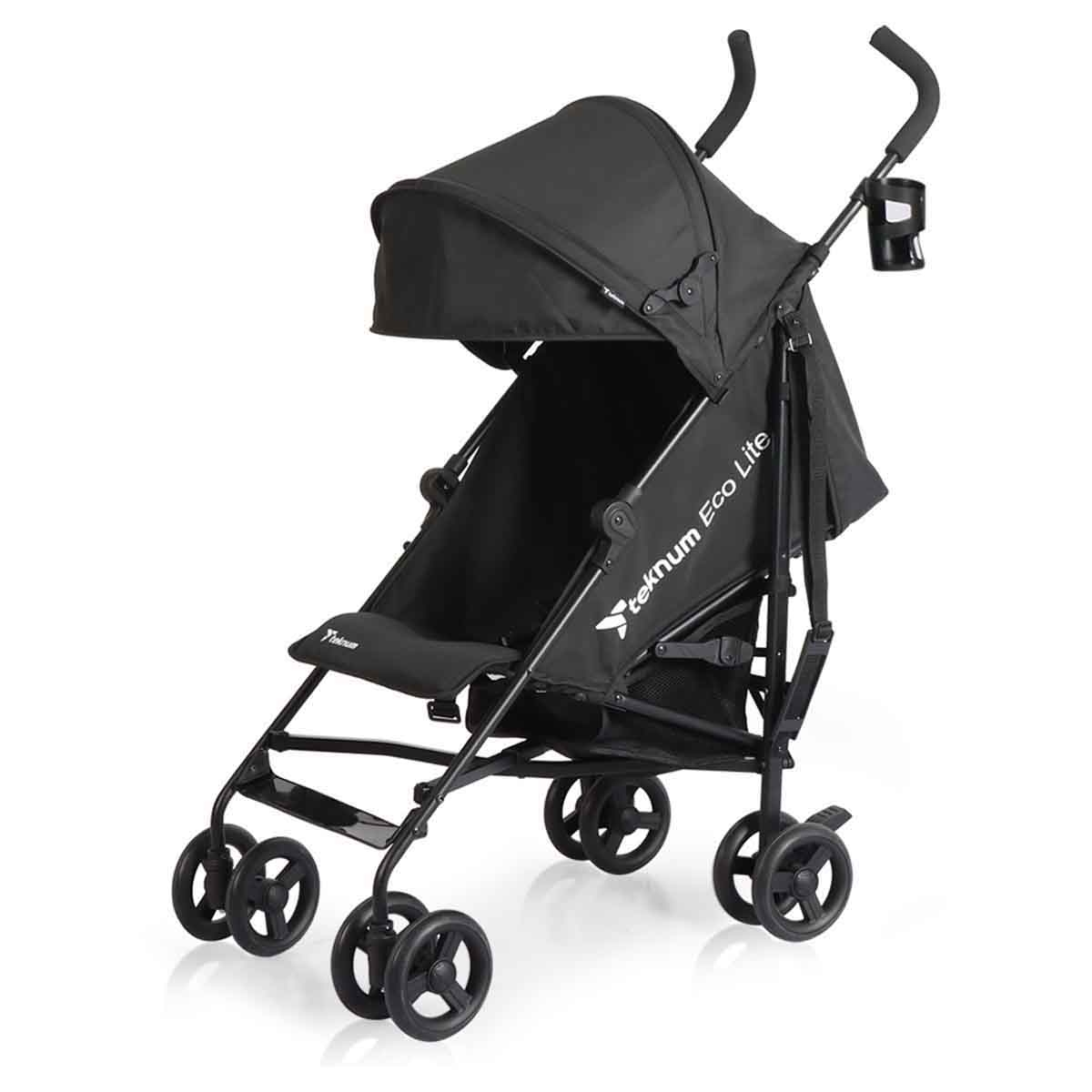 Teknum Black Eco-Lite 2 Stroller with Cup holder Toddler, 0-2 Years