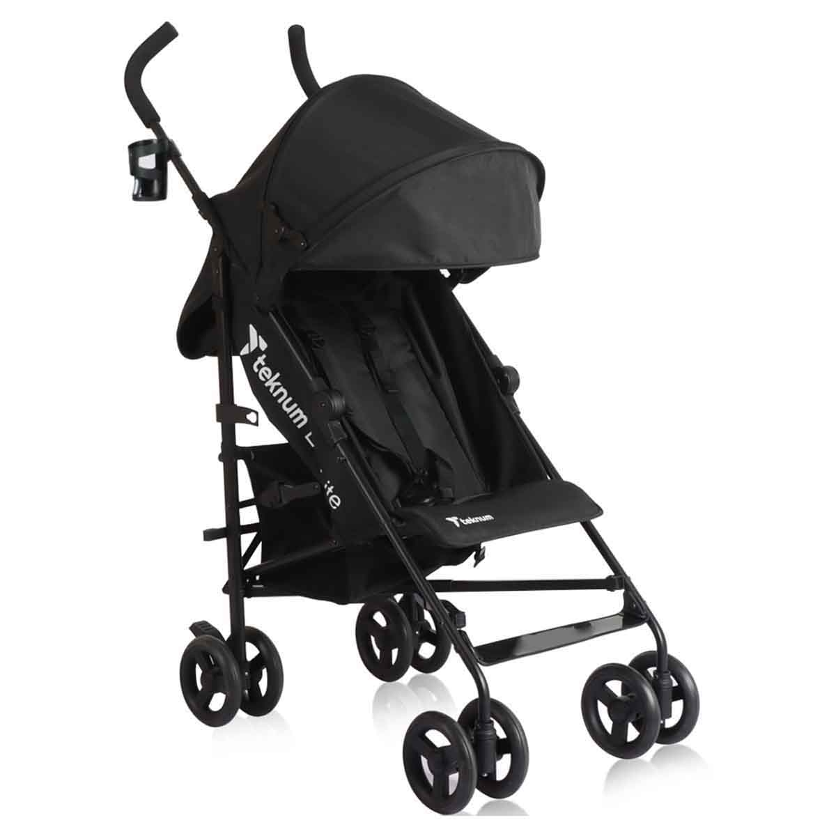 Teknum Black Eco-Lite 2 Stroller with Cup holder Toddler, 0-2 Years