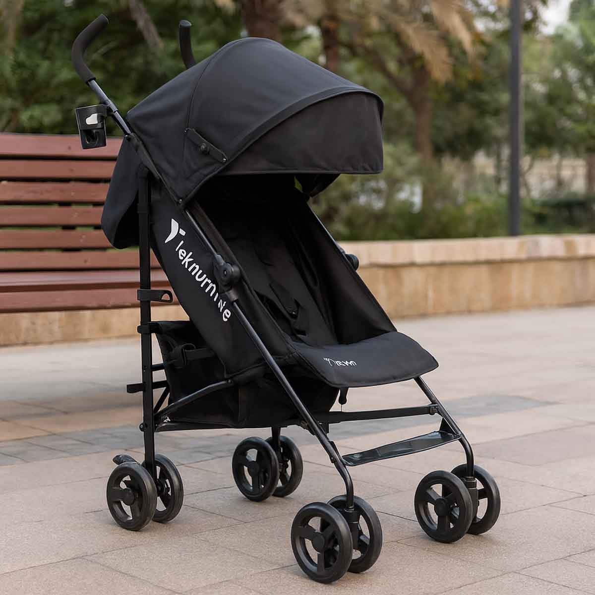 Teknum Black Eco-Lite 2 Stroller with Cup holder Toddler, 0-2 Years