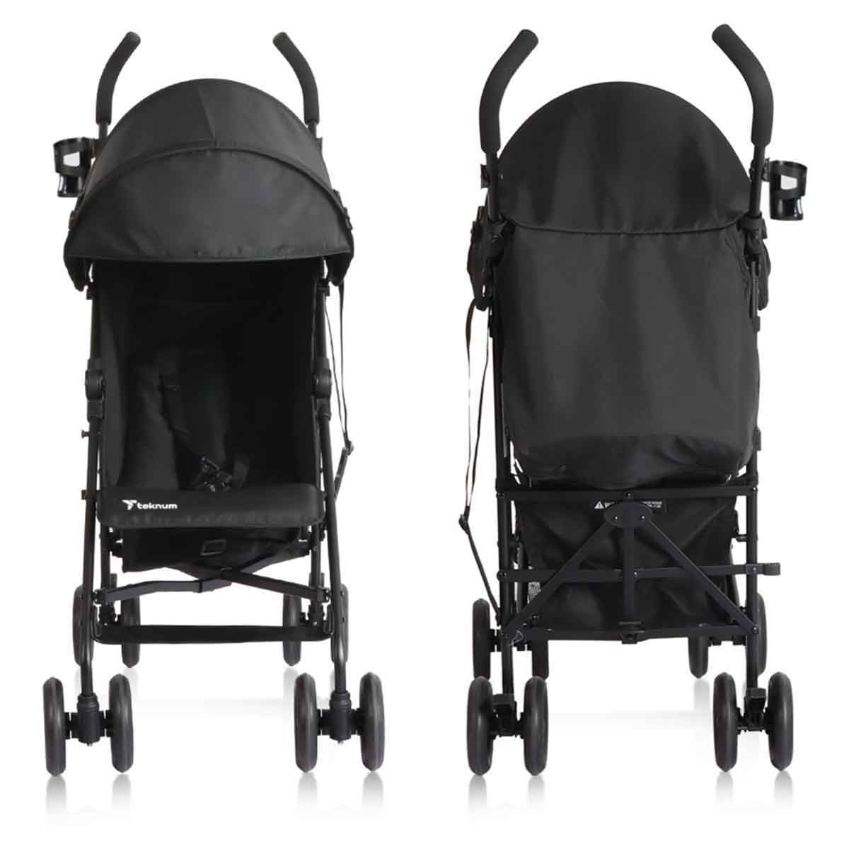 Teknum Black Eco-Lite 2 Stroller with Cup holder Toddler, 0-2 Years