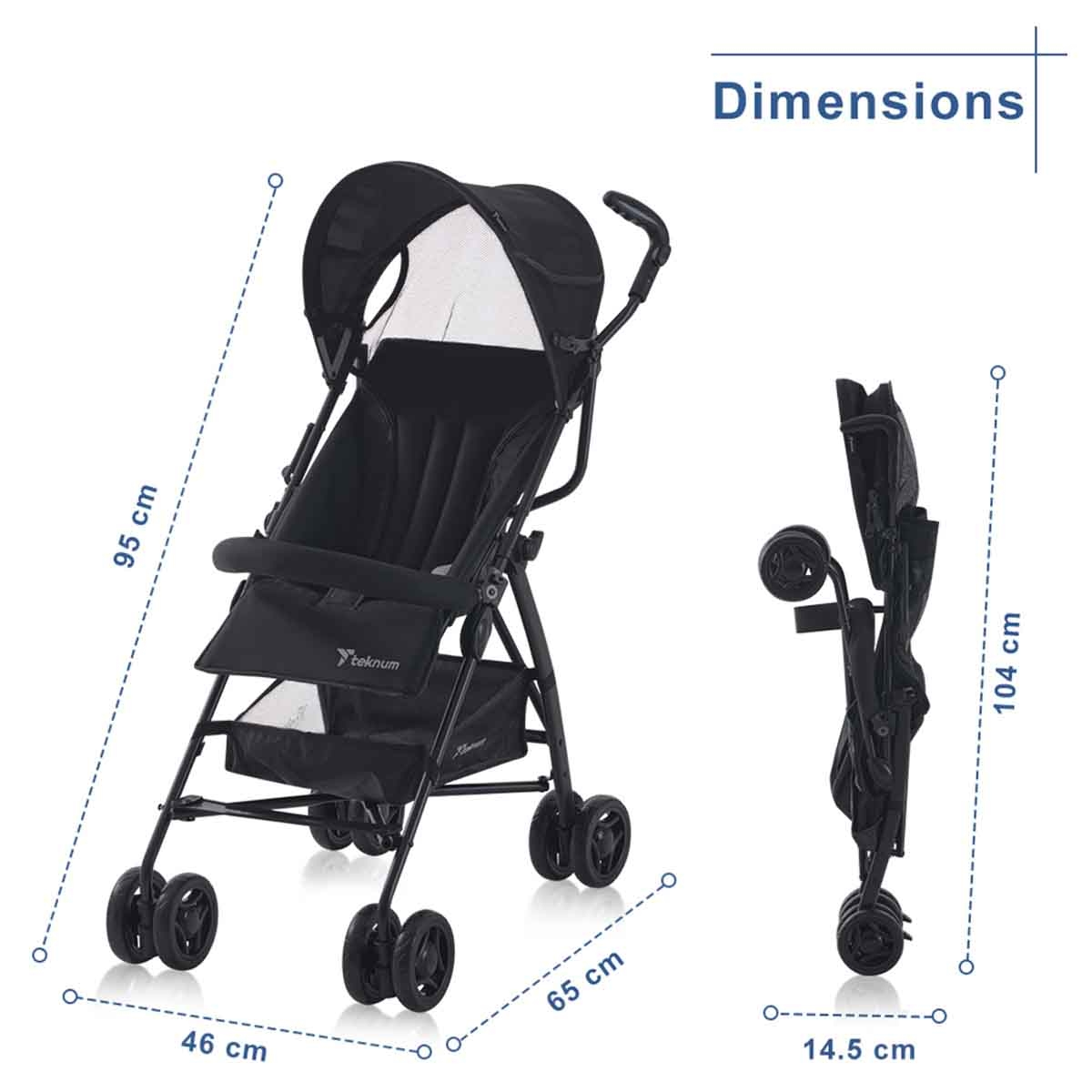 Teknum Black Eco-Lite Stroller