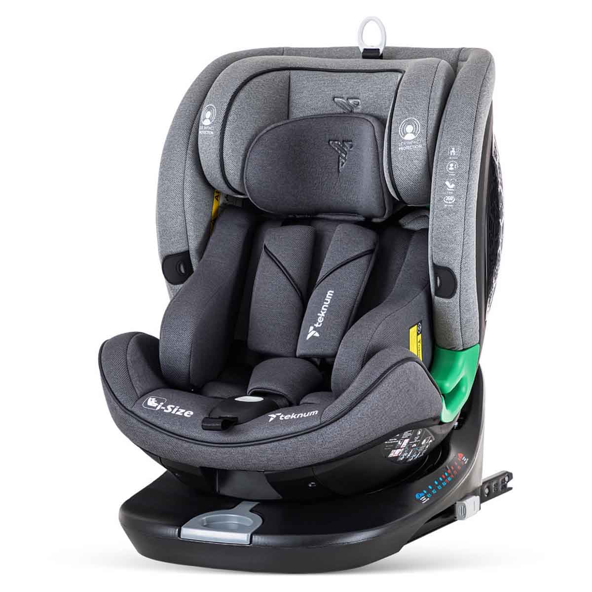 تيكنوم مقعد سيارة إيفولف برايم باللون الرمادي مع نظام Isofix مناسب من عمر 0 إلى 2 سنة