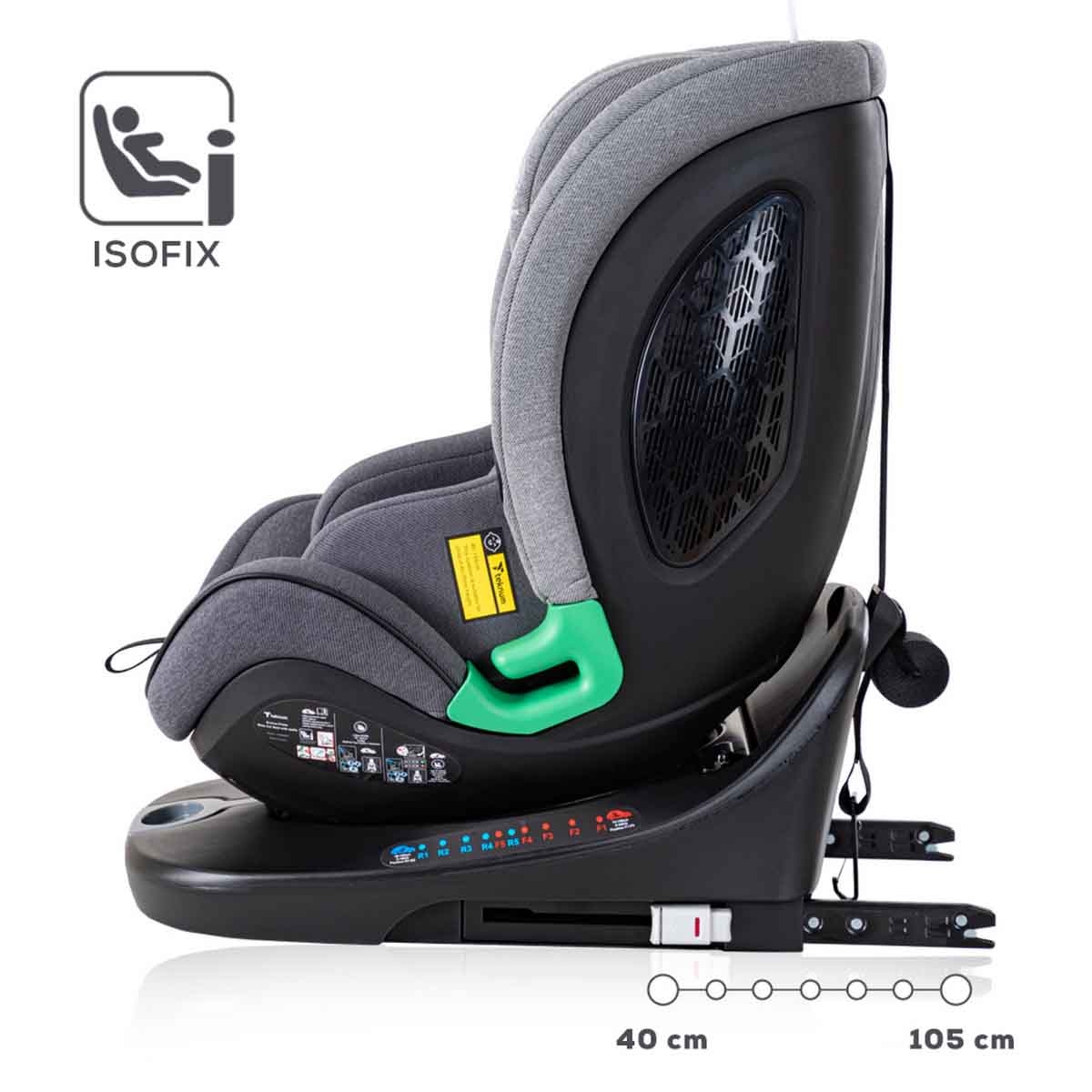 Teknum Grey Evolve Prime Car Seat with Isofix Toddler, 0-2 Years