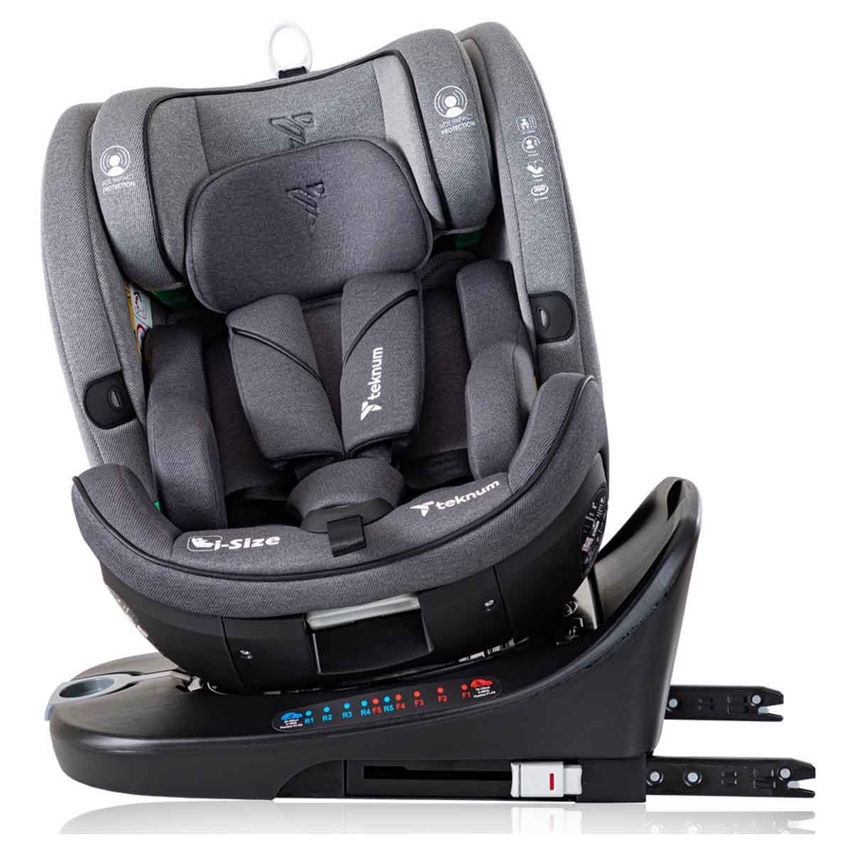 Teknum Grey Evolve Prime Car Seat with Isofix Toddler, 0-2 Years