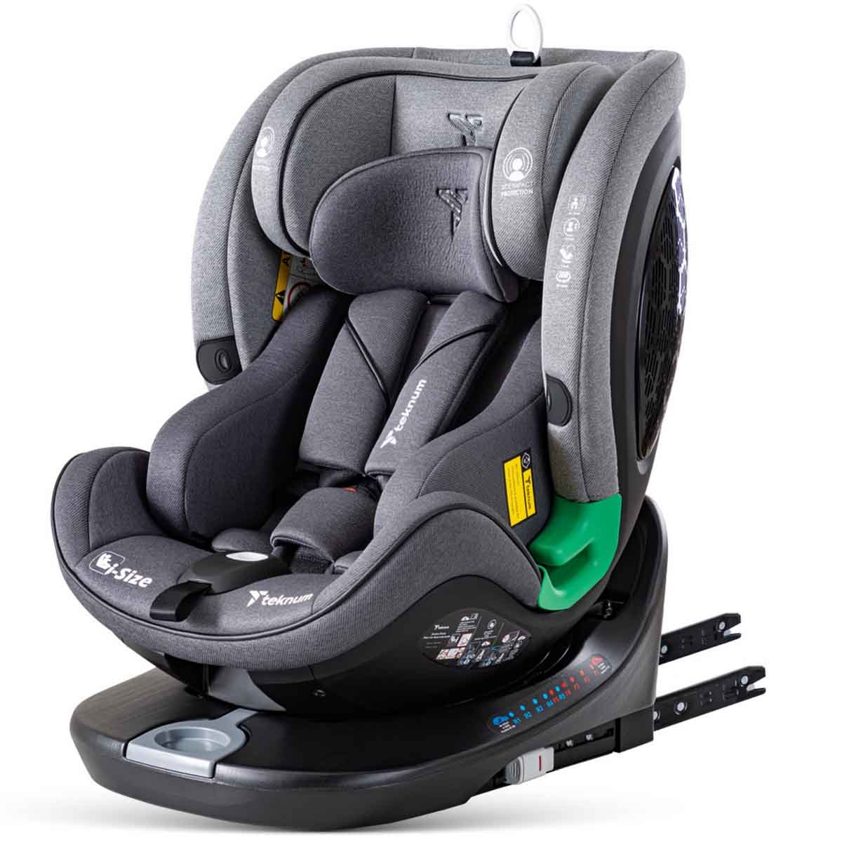 Teknum Grey Evolve Prime Car Seat with Isofix Toddler, 0-2 Years