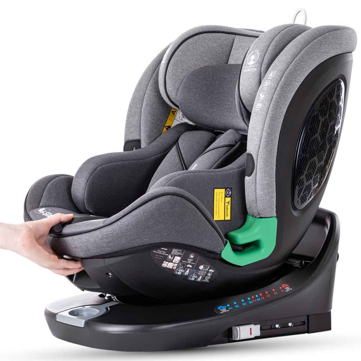 Teknum Grey Evolve Prime Car Seat with Isofix Toddler, 0-2 Years