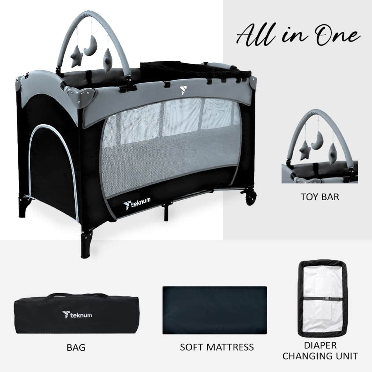 Teknum Explorer Playard & Cot