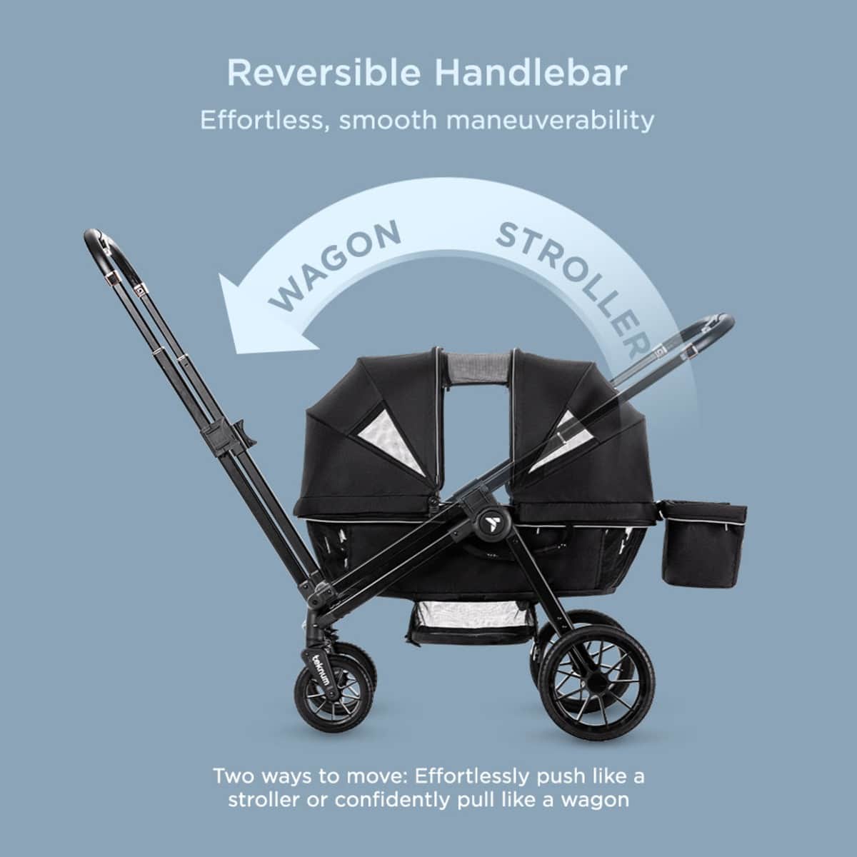 Teknum Graphite Black Reversible Wagon Stroller