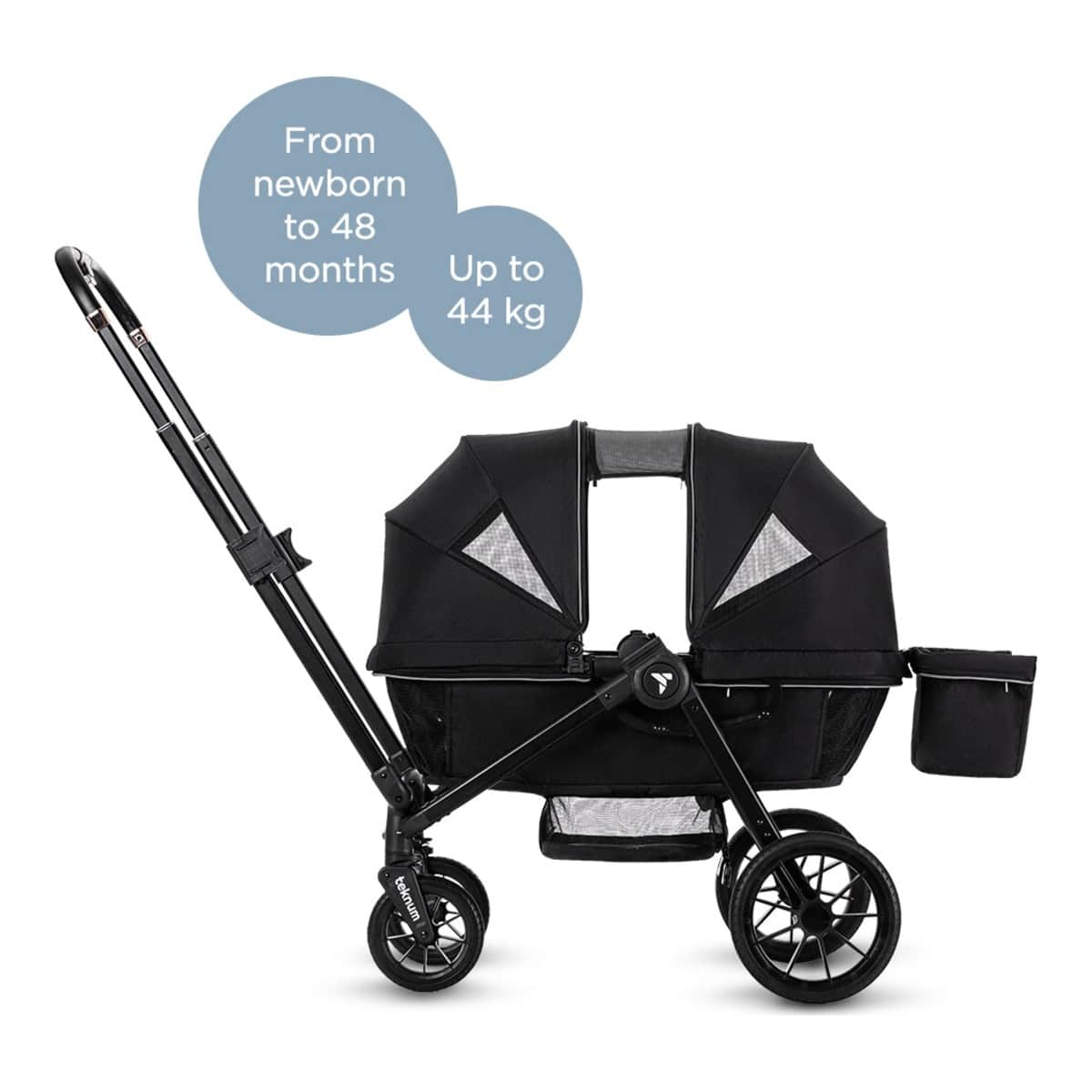 Teknum Graphite Black Reversible Wagon Stroller