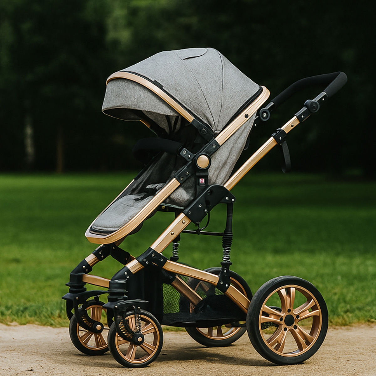 Teknum Grey 3 in 1 Pram Stroller Toddler, 0-2 Years