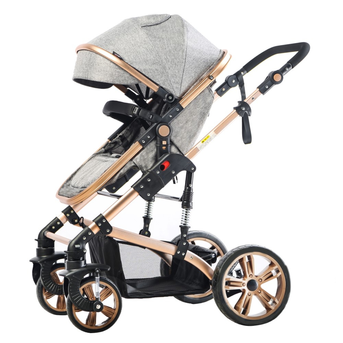 Teknum Grey 3-In-1 Pram Stroller with Infant Car Seat Toddler, 0-2 Years
