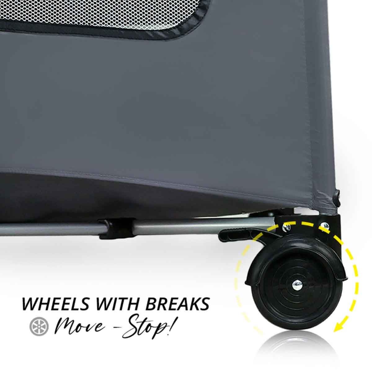 Teknum Grey Astronaut Playard & Cot Toddler, 0-2 Years