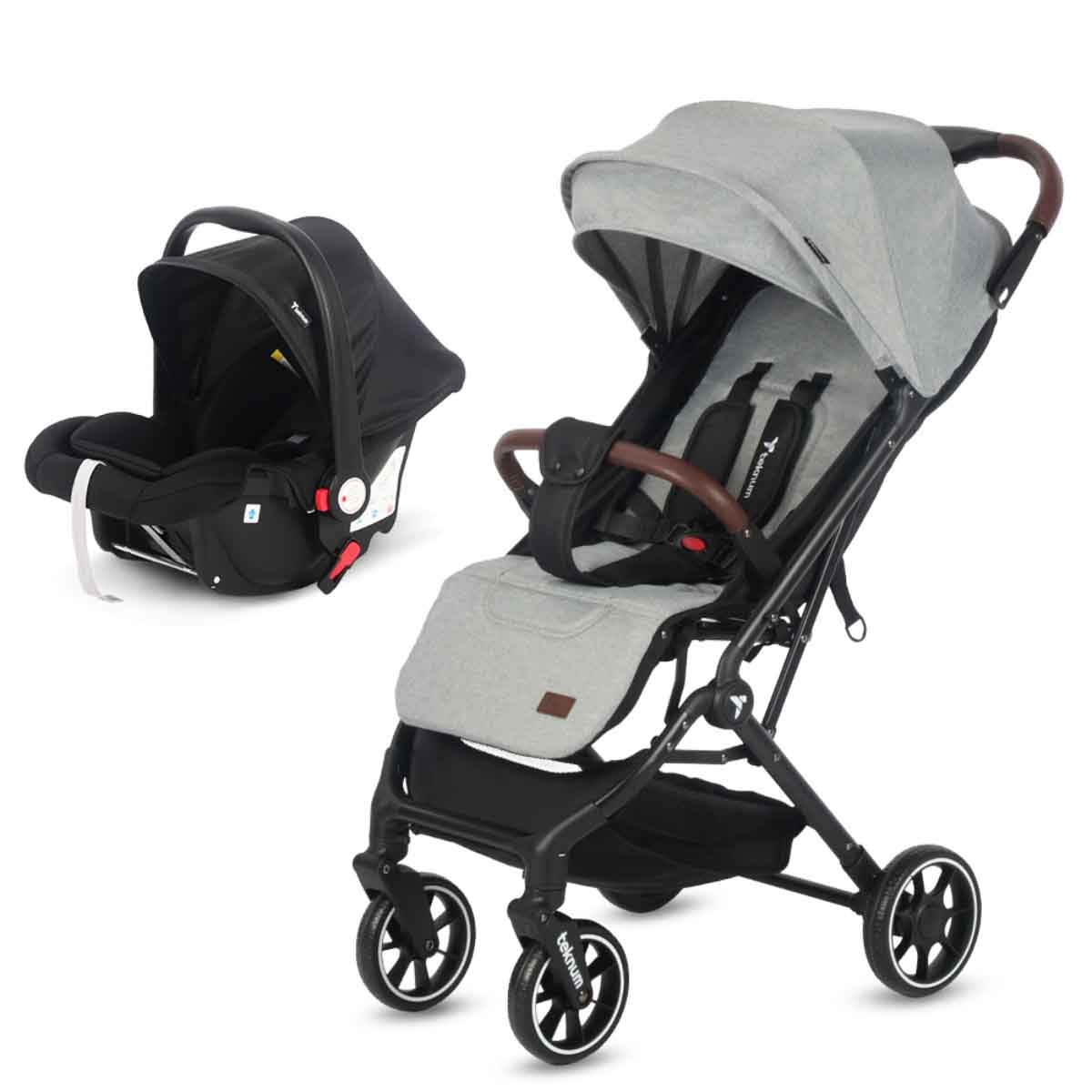Teknum Grey Cabin Plus Travel Stroller Toddler, 0-2 Years