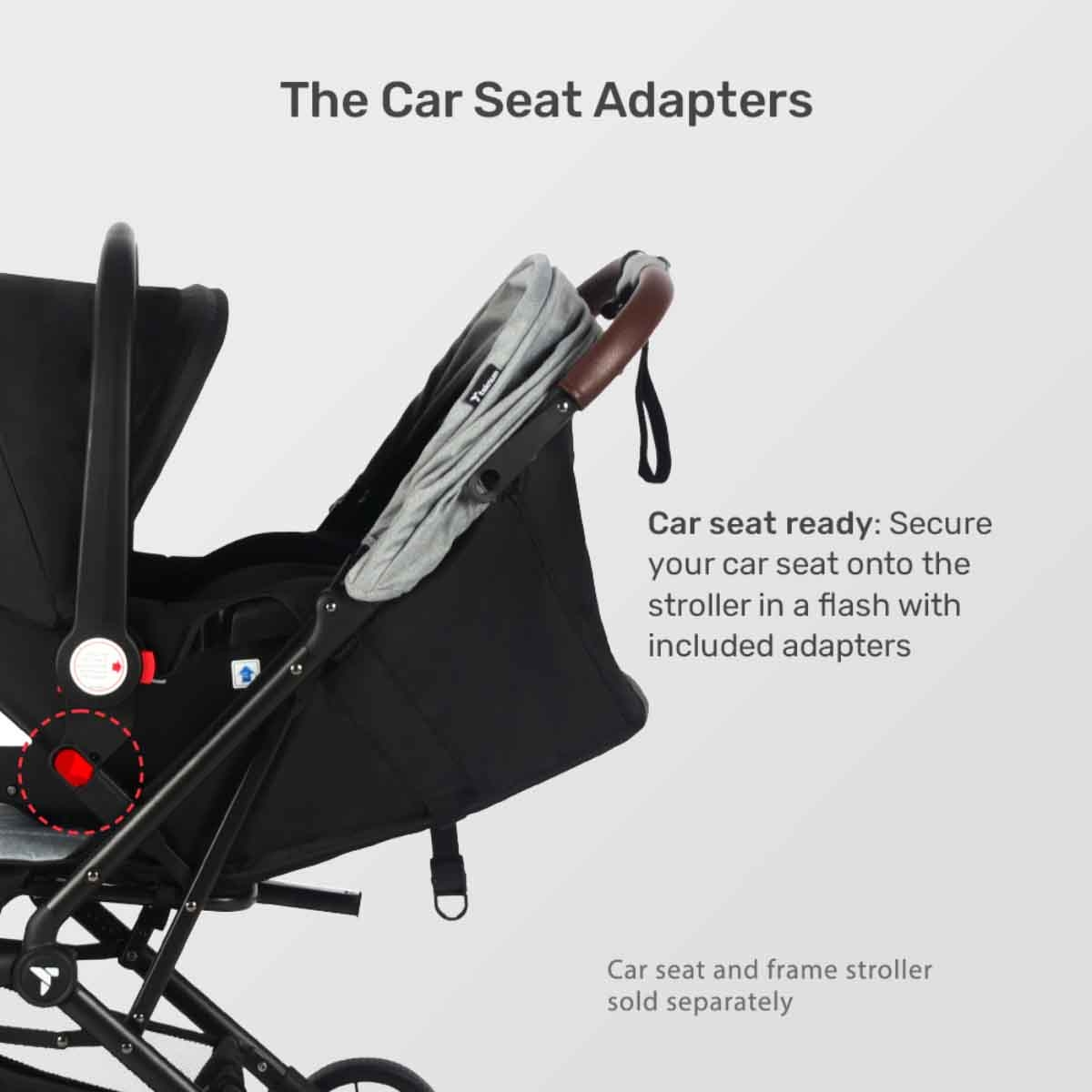 Teknum Grey Cabin Plus Travel Stroller Toddler, 0-2 Years