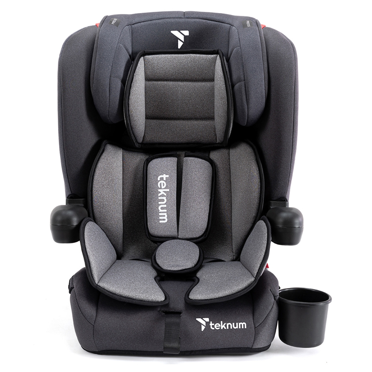 Teknum Grey Pack and Go Foldable Car Seat Toddler, 0-2 Years