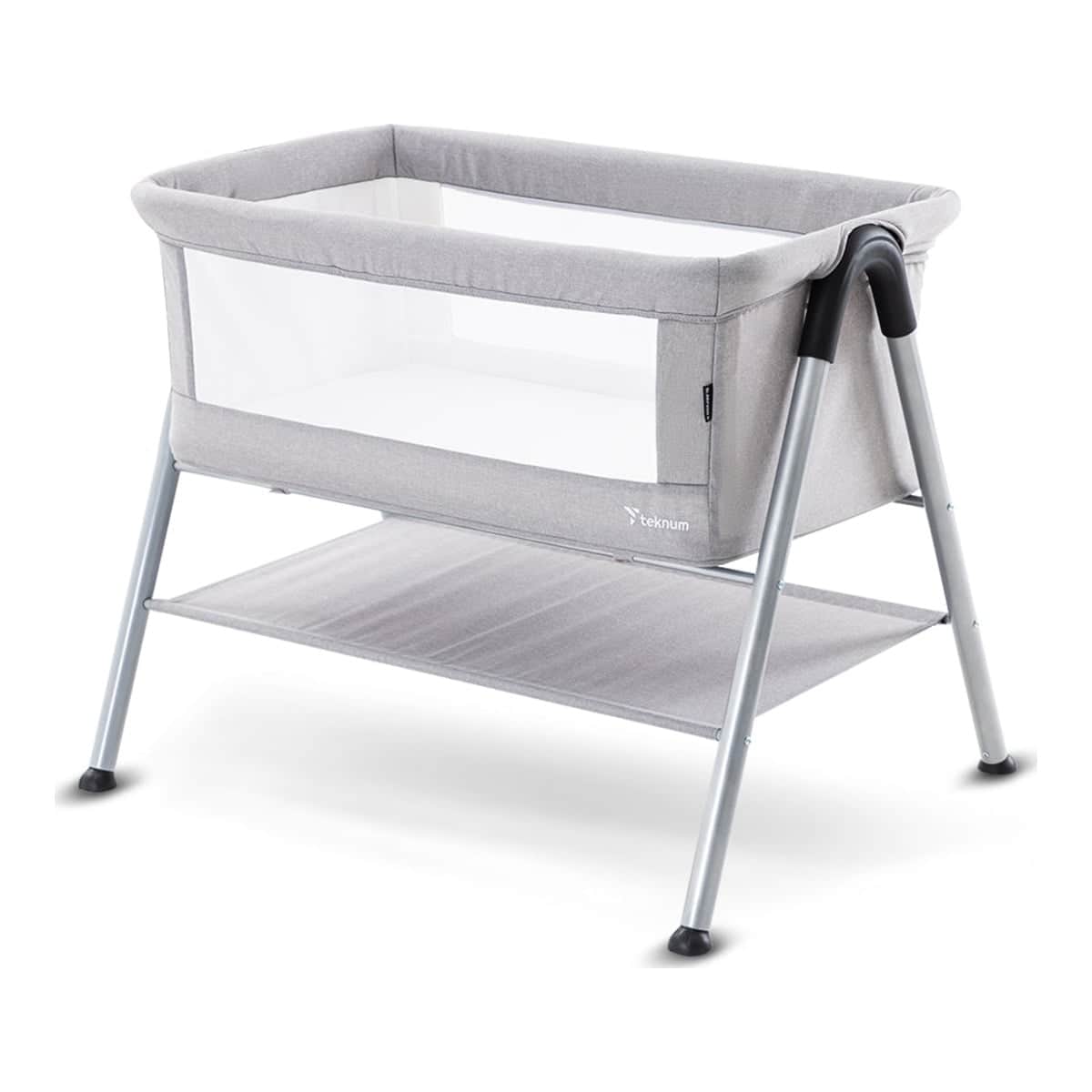Teknum Grey Sleepzen 2 Bedside Crib Bassinet