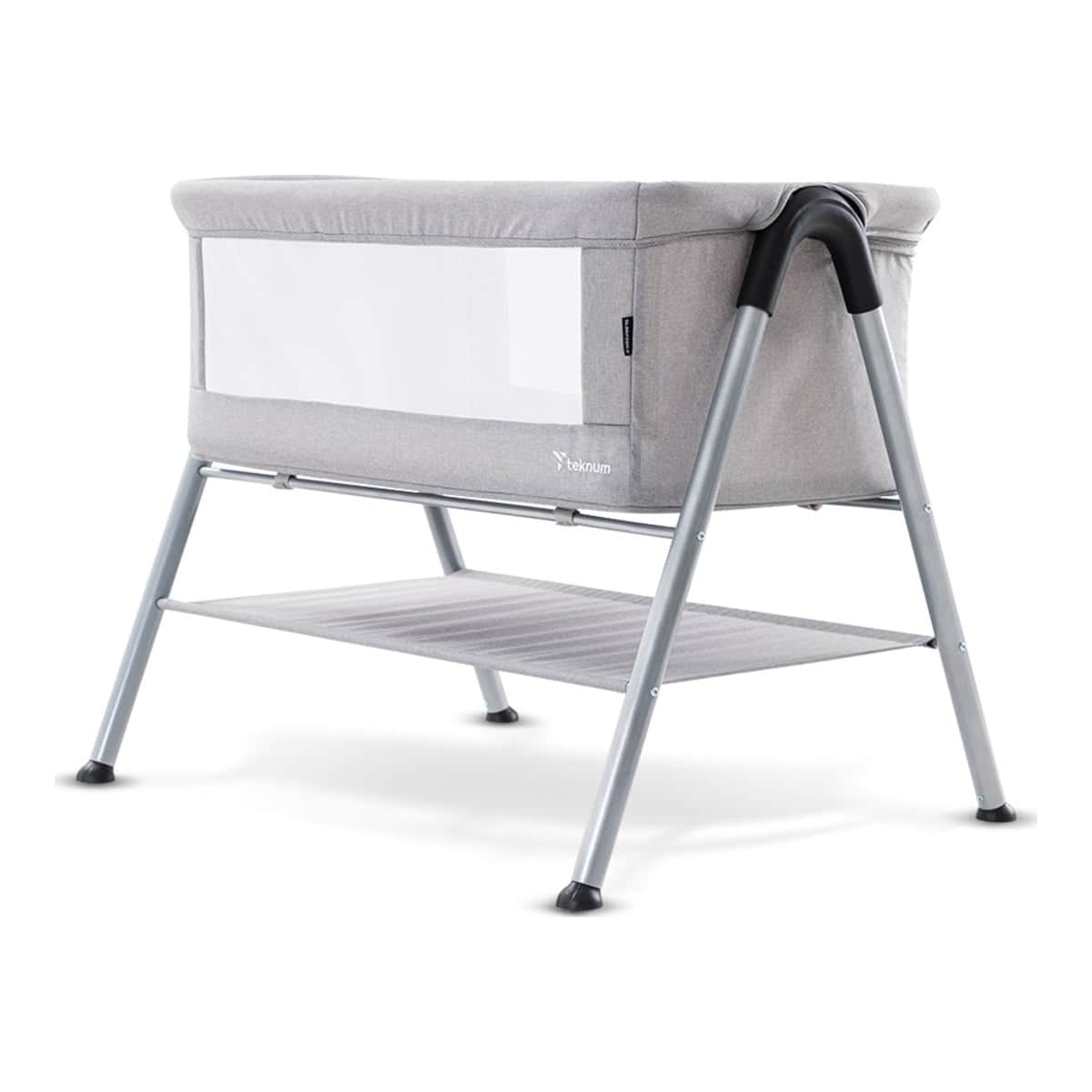 Teknum Grey Sleepzen 2 Bedside Crib Bassinet