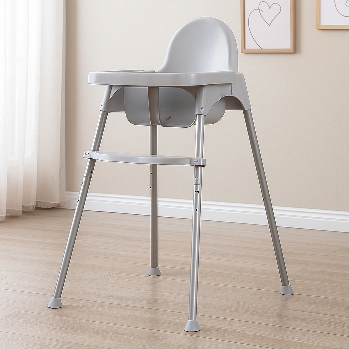 تيكنوم كرسي طعام مع صينية قابلة للإزالة للرضع، 0-2 سنة