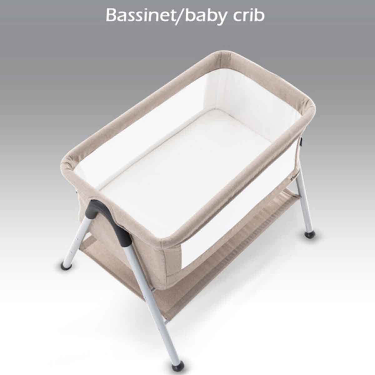 Teknum Ivory Sleepzen-2 Bedside Crib Bassinet Toddler, 0-2 Years