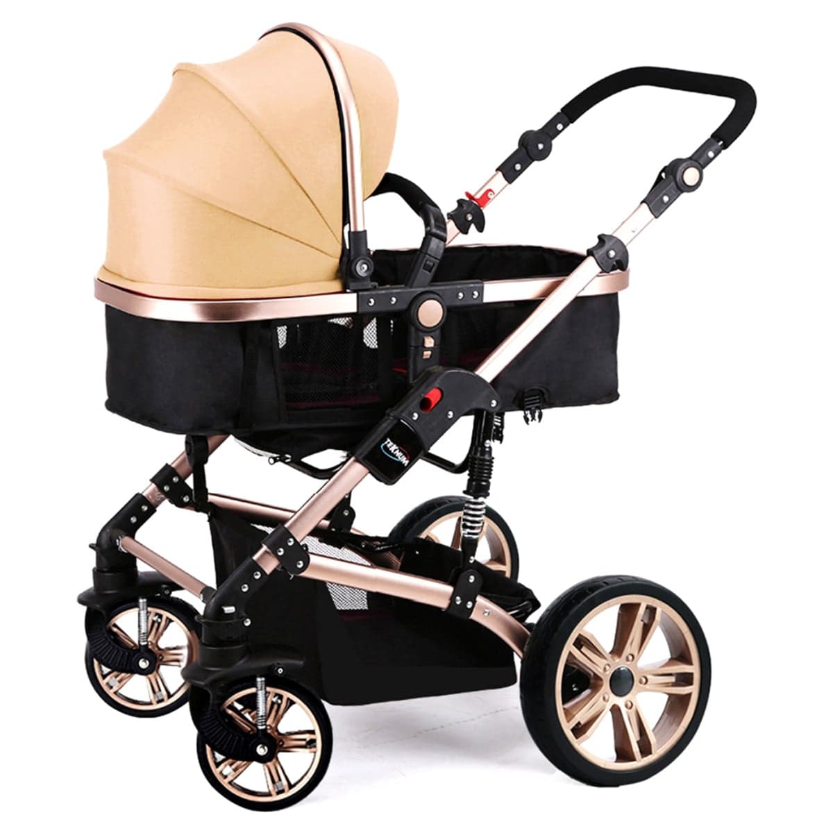 Teknum Khaki 3-In-1 Pram Stroller Toddler, 0-2 Years