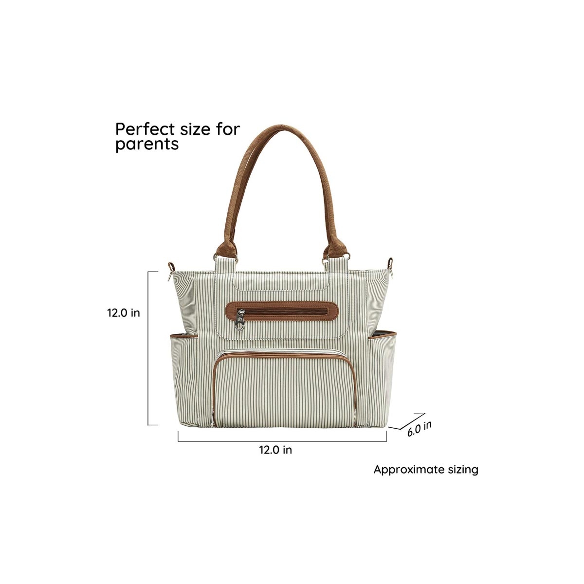 مجموعة عربة الأطفال وحقيبة الحفاضات تيكنوم كاكي 3 في 1