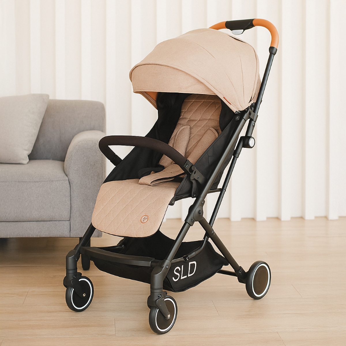 Teknum Khaki Travel Lite Stroller Toddler, 0-2 Years