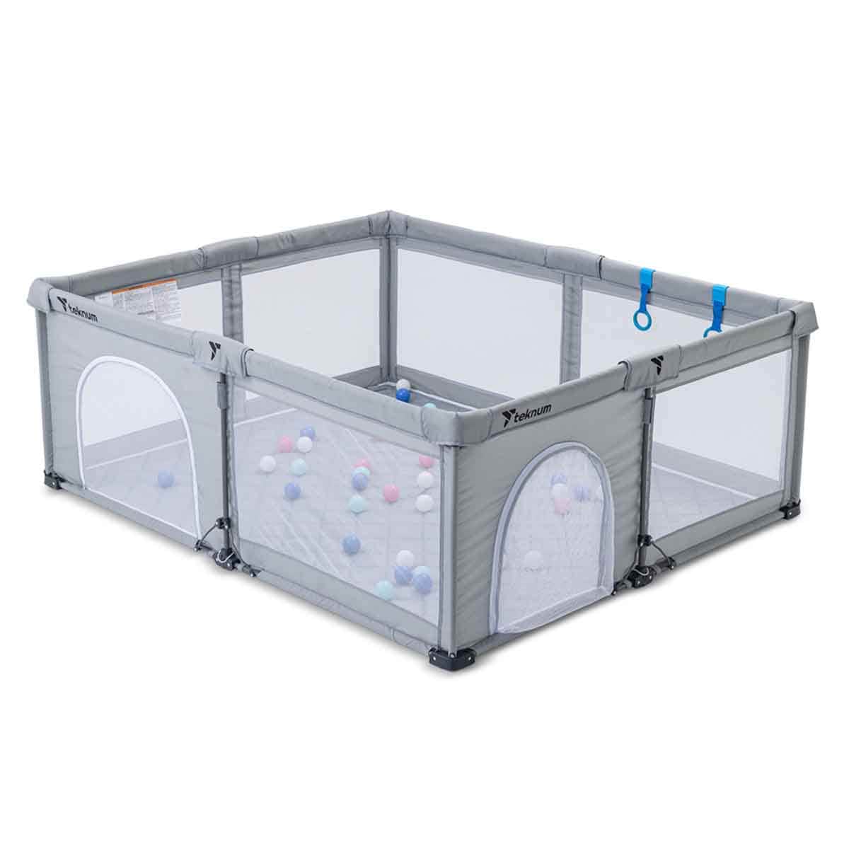 Teknum Large One Minute Fold Unfold Playpen with Mattress & Balls Toddler, 0-2 Years