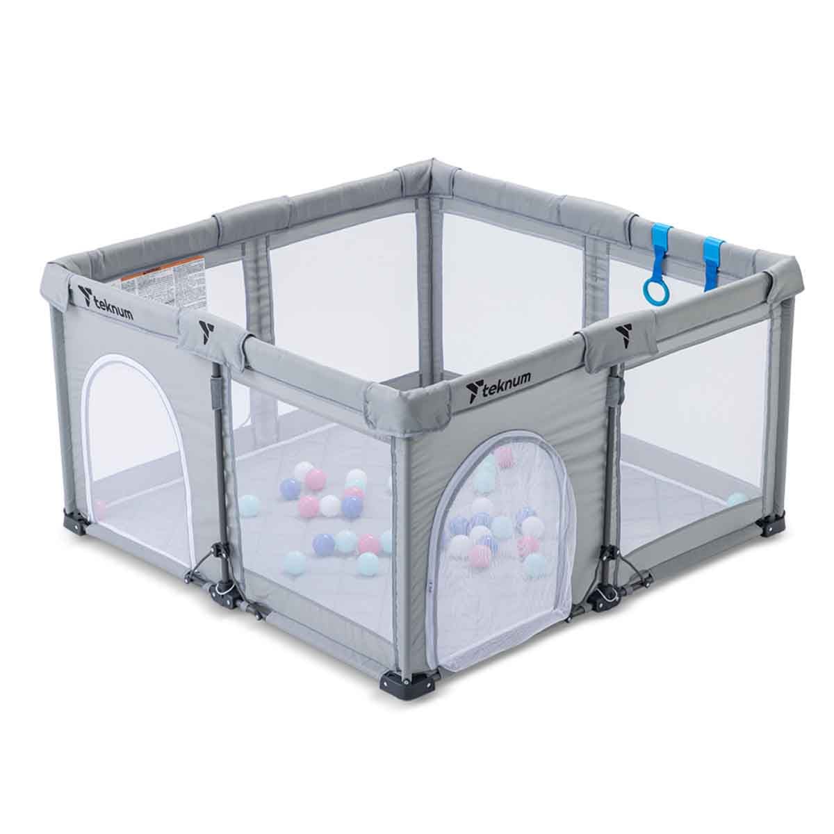 Teknum Medium One Minute Fold Unfold Playpen with Mattress & Balls Toddler, 0-2 Years