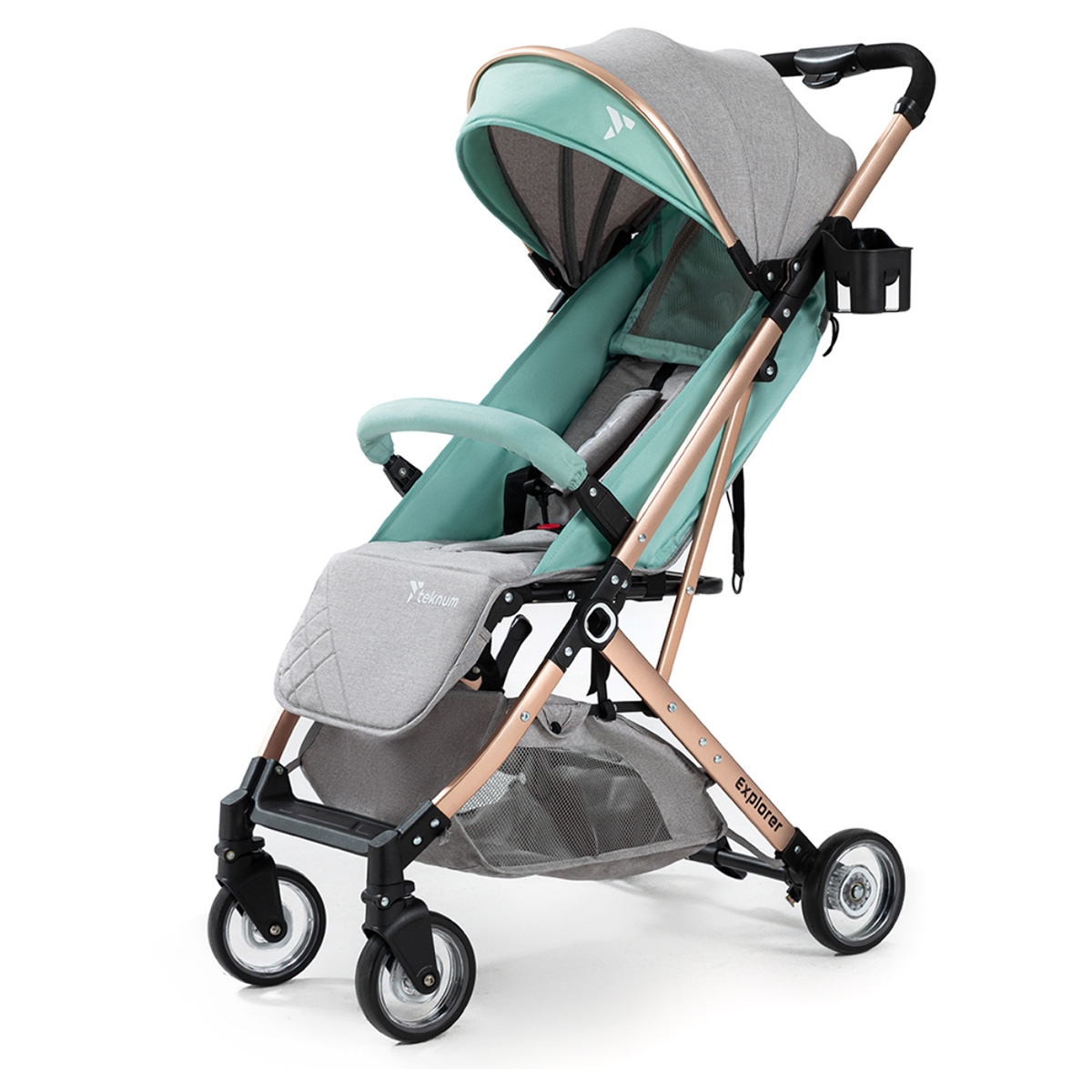 تيكنوم عربة سفر إكسبلورر باللون الأخضر النعناعي للأطفال من عمر 0 إلى 2 سنة