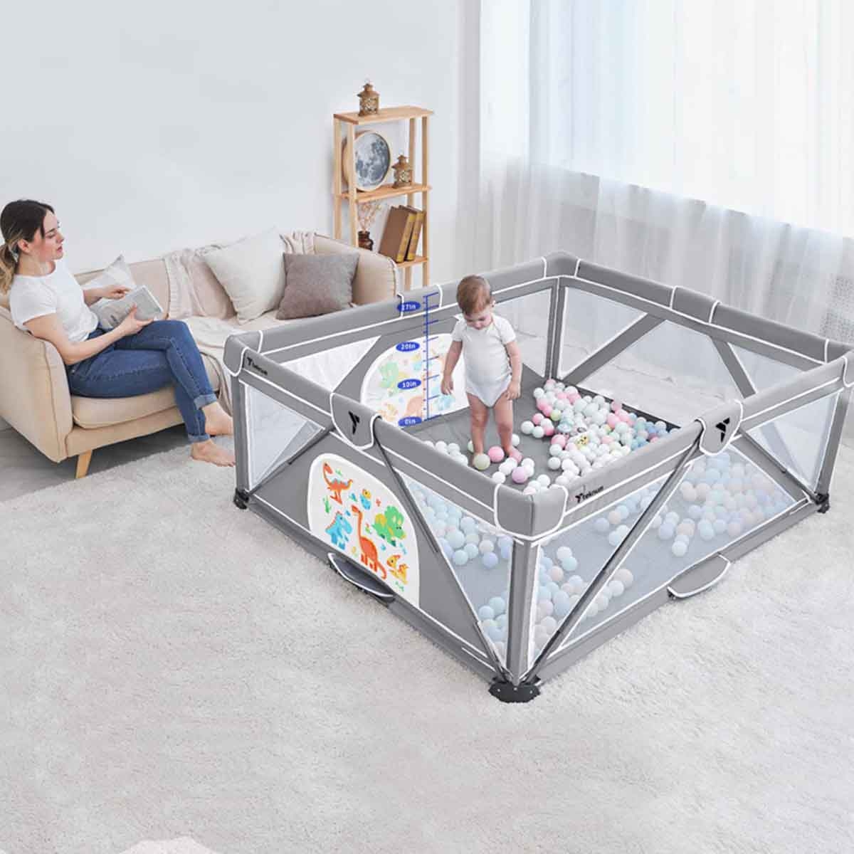 Teknum One Minute Fold Unfold Playpen Toddler, 0-2 Years