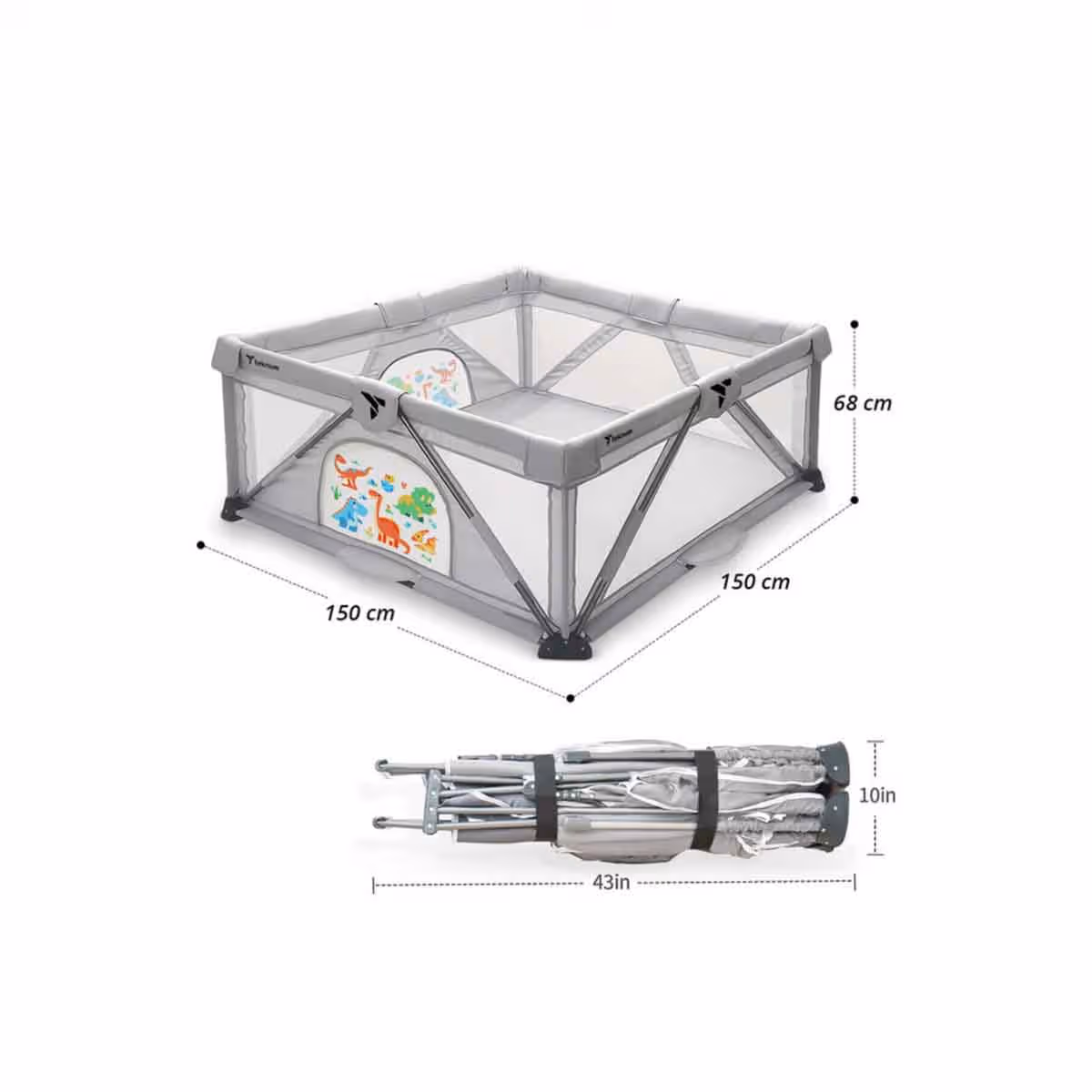 Teknum One Minute Fold Unfold Playpen Toddler, 0-2 Years