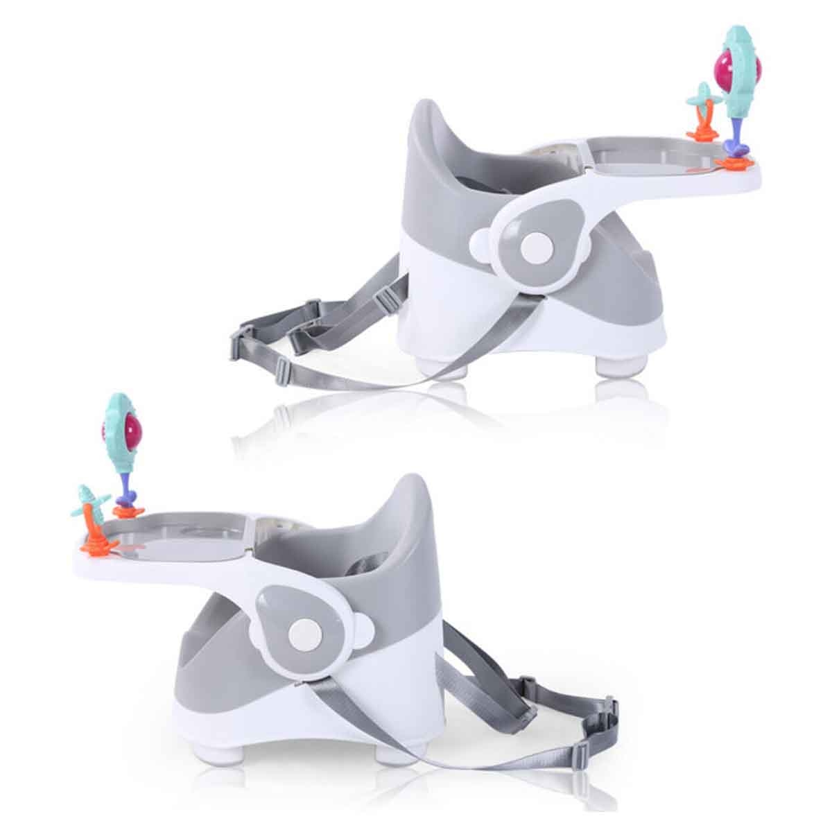 Teknum Grey Portable Booster Chair Toddler, 0-2 Years