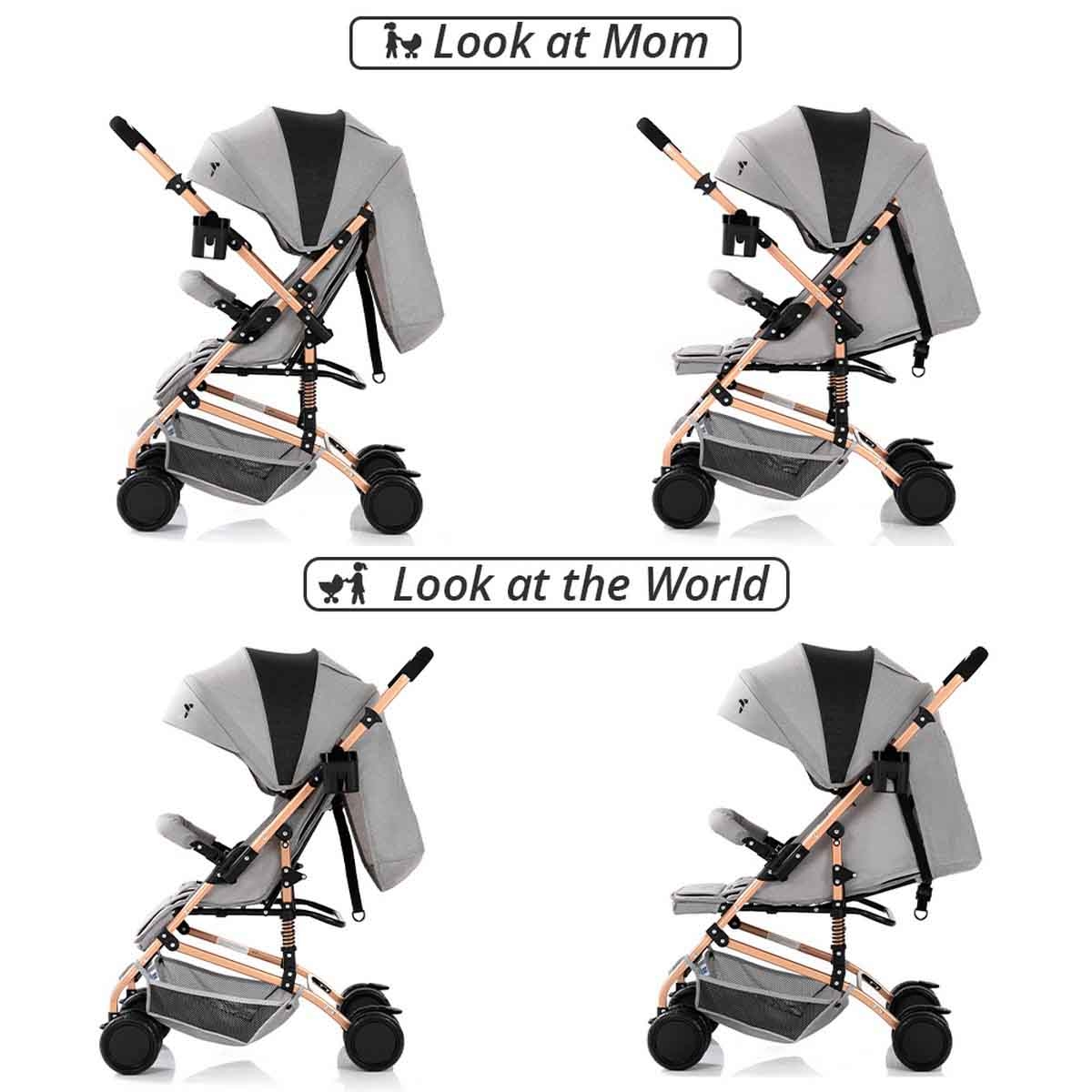 Teknum Reversible Trip Stroller with Ace Diaper Bag Toddler, 0-2 Years